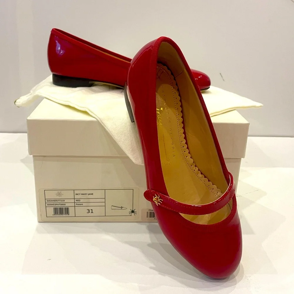 Charlotte Olympia Red and Gold Dress Shoes